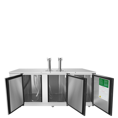 Atosa MKC90GR 90'' Keg Cooler-S/S-with 2 Dual Tap Towers