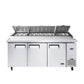 Atosa MPF8203GR 93'' Pizza Prep Table Dimensions: 93 W * 33-1/10 D * 44 H