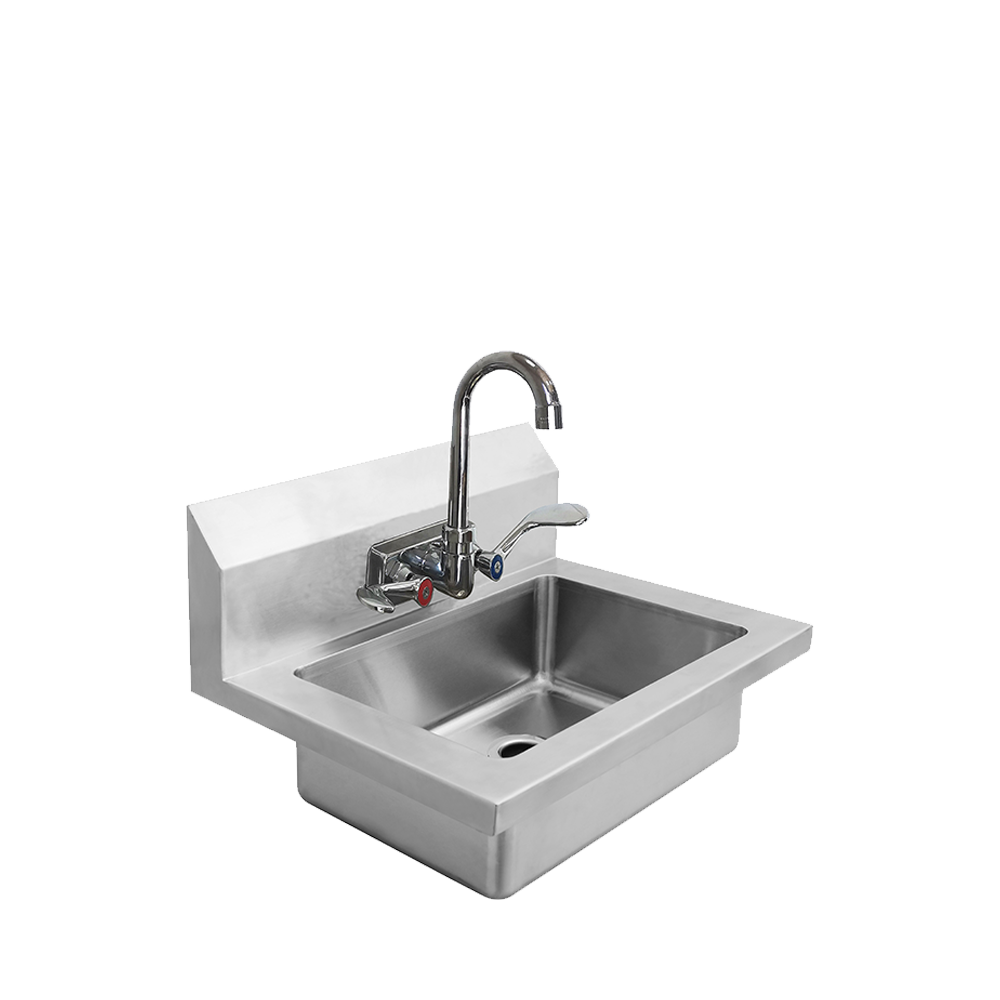 Atosa MRS-HS-18 (W) Hand Sink with Wrist Blade Handle with 8'' Backsplash