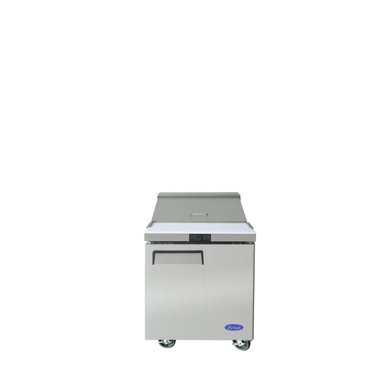 Atosa MSF8301GR 27'' Sandwich Prep. Table with 8 S/S Pans Dimensions: 27-1/2 W * 30 D * 44-3/10 H