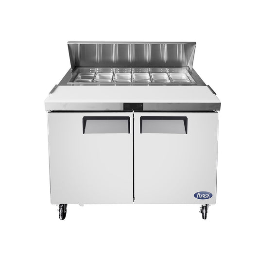 Atosa MSF8302GR 48'' Sandwich Prep. Table with 12 S/S Pans Dimensions: 48-1/5 W * 30 D * 44-3/10 H