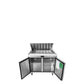 Atosa MSF8306GR 48'' Mega top Sandwich Prep. Table with 18 S/S Pans Dimensions: 48-1/5 W * 34 D * 46-3/5 H