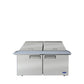Atosa MSF8307GR 60'' Mega top Sandwich Prep. Table with 24 S/S Pans Dimensions: 60-1/5 W * 34 D * 46-3/5 H