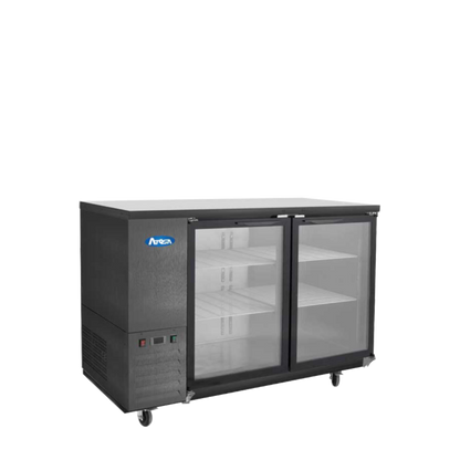 Atosa SBB59GGRAUS2 59" Back Bar Cooler w/ Glass Door Shallow Depth (Black Exterior)