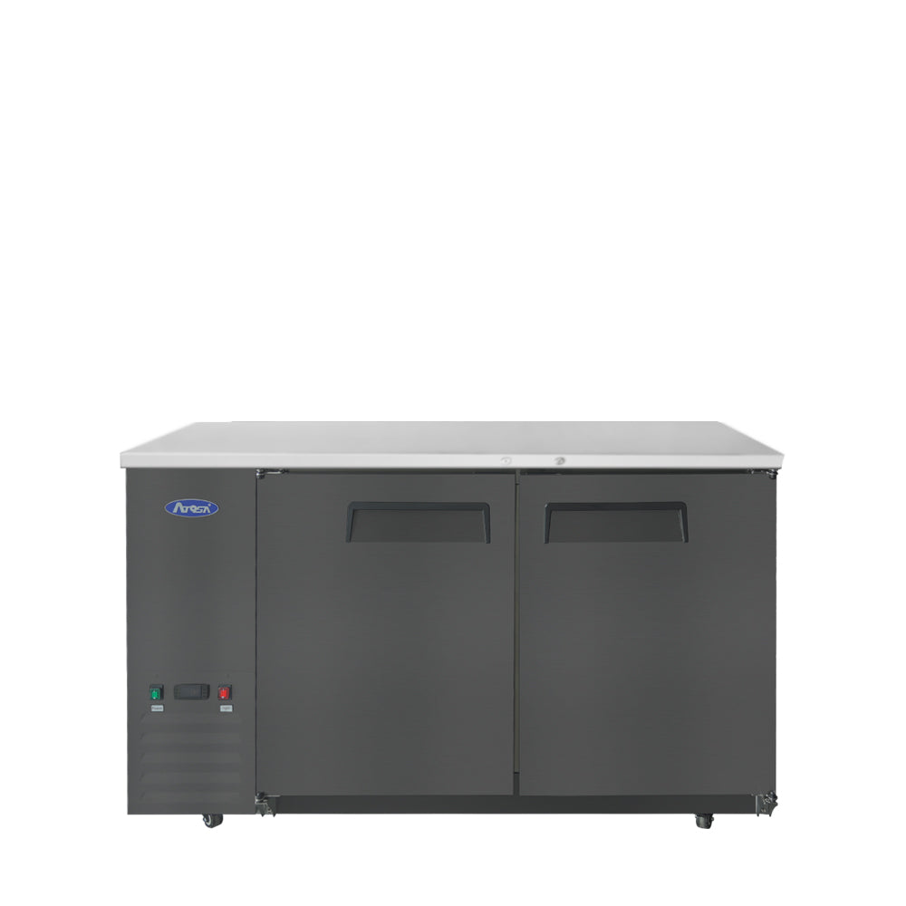 Atosa SBB59GRAUS2 59" Back Bar Cooler Shallow Depth (Black Exterior) Dimension: 57-4/5 W * 24-1/2 D * 40-1/10 H