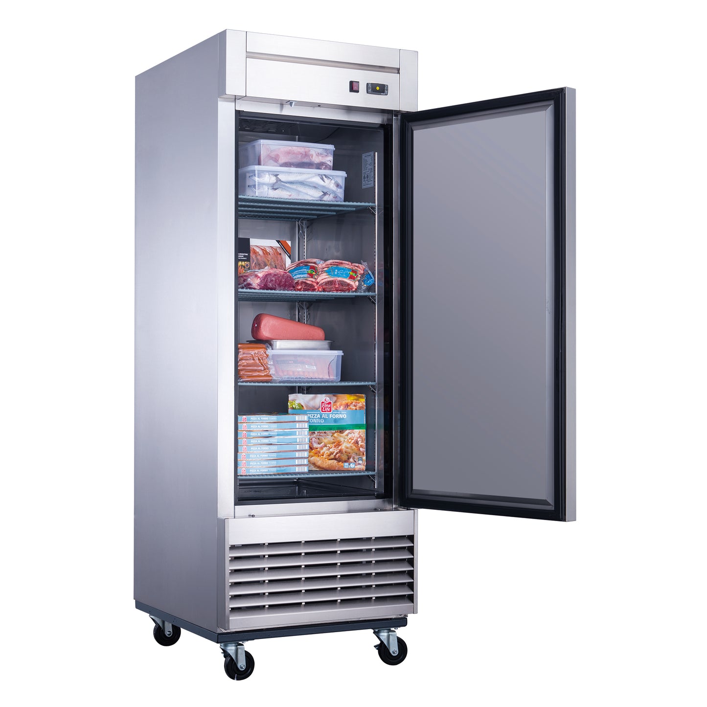 Dukers D28F Single Door Commercial Freezer in Stainless Steel