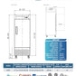 Dukers D28R Single Door Commercial Refrigerator in Stainless Steel