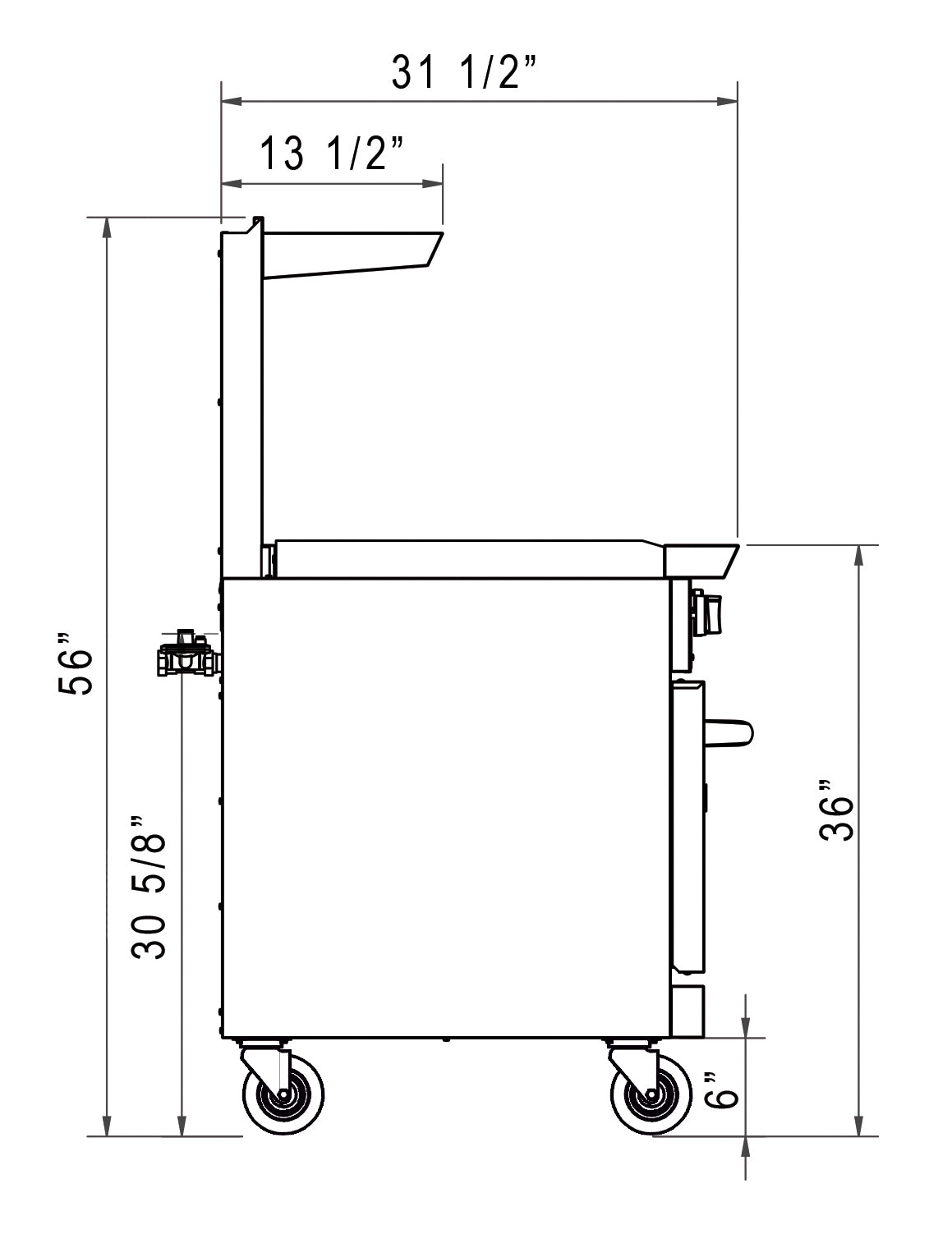 Dukers DCR24-GM 24″ Gas Range with 24″ Griddle