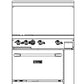 Dukers DCR36-2B24GM 36″ Gas Range with Two (2) Open Burners & 24″ Griddle